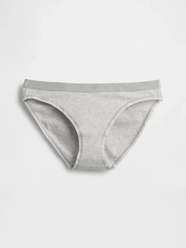 Bikini aus Bio-Stretch-Baumwolle mit Logo