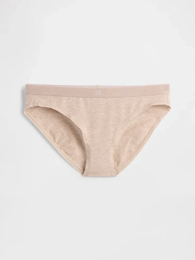 Bikini aus Bio-Stretch-Baumwolle mit Logo