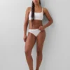 Bikini aus Bio-Stretch-Baumwolle mit Logo