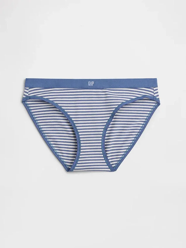 Bikini aus Bio-Stretch-Baumwolle mit Logo