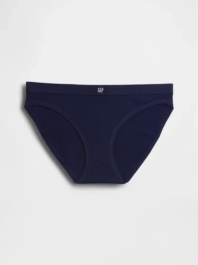 Bikini aus Bio-Stretch-Baumwolle mit Logo