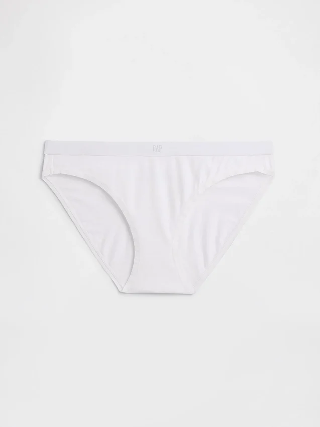 Bikini aus Bio-Stretch-Baumwolle mit Logo