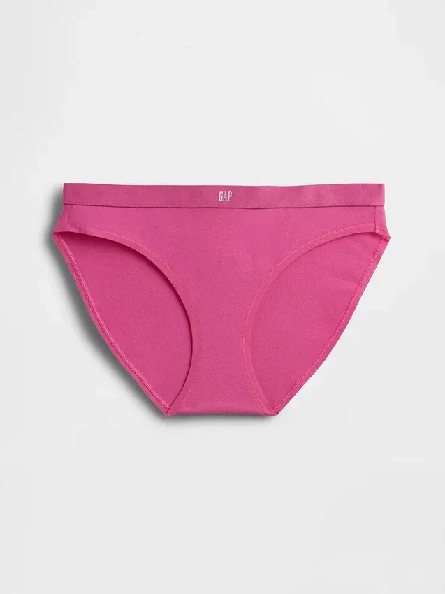 Bikini aus Bio-Stretch-Baumwolle mit Logo