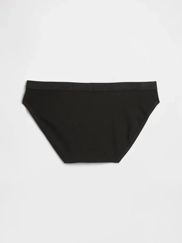 Bikini aus Bio-Stretch-Baumwolle mit Logo