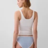 Bikini aus Bio-Stretch-Baumwolle mit Spitzenbesatz