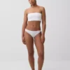 Bikini aus Bio-Stretch-Baumwolle mit Spitzenbesatz