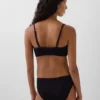 Bikini-Oberteil mit U-Ausschnitt und Rippmuster