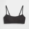 Bikini-Oberteil mit U-Ausschnitt und Rippmuster