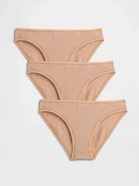 Bikini-Slip aus Bio-Stretch-Baumwolle (3er-Pack)