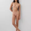 Bikini-Slip aus Bio-Stretch-Baumwolle mit hoher Leibhöhe