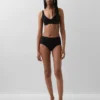 Bikini-Slip aus Bio-Stretch-Baumwolle mit hoher Leibhöhe