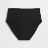 Bikini-Slip aus Bio-Stretch-Baumwolle mit hoher Leibhöhe
