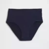 Bikini-Slip aus Bio-Stretch-Baumwolle mit hoher Leibhöhe