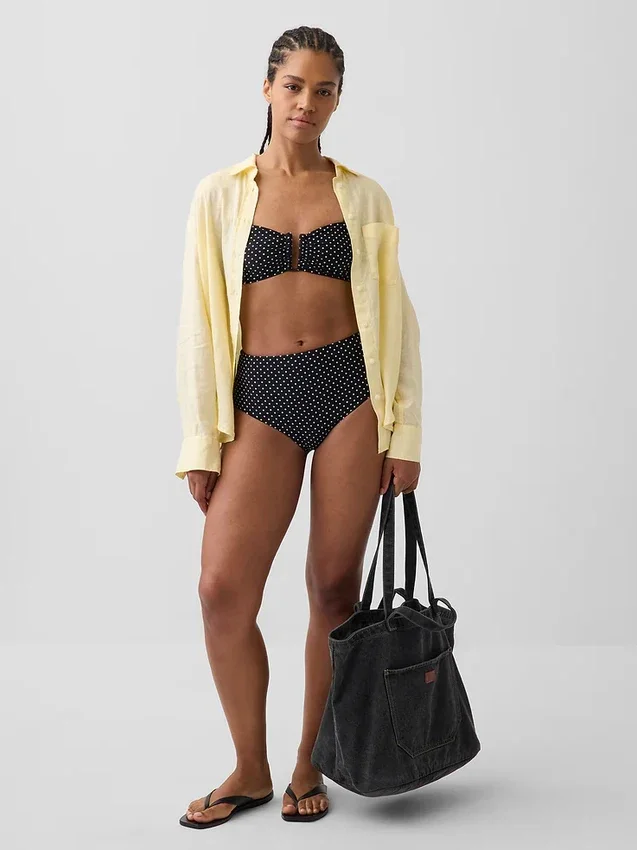 Bikini-Unterteil mit hoher Taille