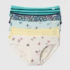 Bio-Bikini-Slips aus Stretch-Baumwolle für Kinder (5er-Pack)