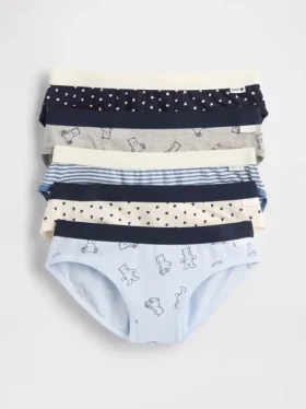Bio-Bikini-Slips aus Stretch-Baumwolle für Kinder (5er-Pack)