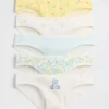 Bio-Bikini-Slips aus Stretch-Baumwolle für Kinder (5er-Pack)