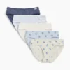 Bio-Bikini-Slips aus Stretch-Baumwolle für Kinder (5er-Pack)
