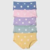 Bio-Bikini-Slips aus Stretch-Baumwolle für Kleinkinder (5er-Pack)