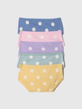 Bio-Bikini-Slips aus Stretch-Baumwolle für Kleinkinder (5er-Pack)