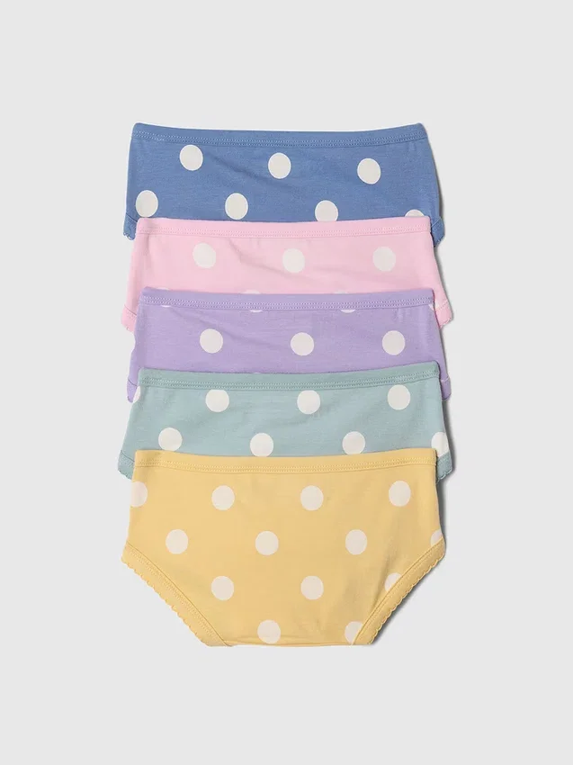 Bio-Bikini-Slips aus Stretch-Baumwolle für Kleinkinder (5er-Pack)