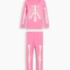 Bio-Pyjama-Set aus gebürsteter Baumwolle für Baby & Kleinkind mit im Dunkeln leuchtendem Skelett-Motiv