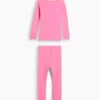 Bio-Pyjama-Set aus gebürsteter Baumwolle für Baby & Kleinkind mit im Dunkeln leuchtendem Skelett-Motiv