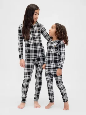 Bio-Pyjama-Set aus gebürsteter Baumwolle für Kinder und Babys
