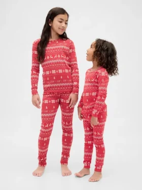Bio-Pyjama-Set aus gebürsteter Baumwolle für Kinder und Babys