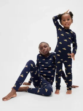 Bio-Pyjama-Set aus gebürsteter Baumwolle für Kinder und Babys