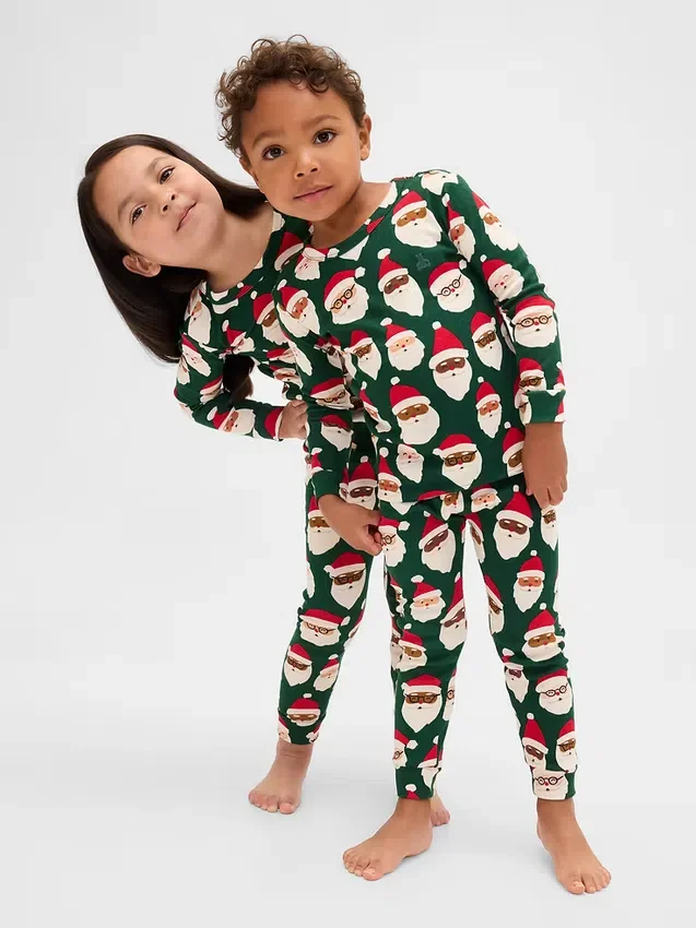 Bio-Pyjama-Set aus gebürsteter Baumwolle für Kinder und Babys