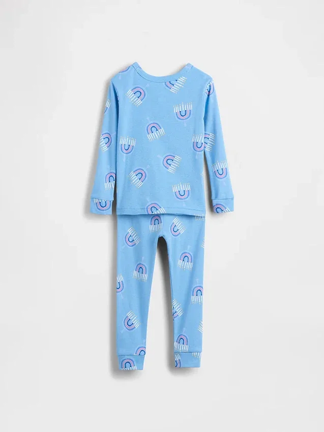Bio-Pyjama-Set aus gebürsteter Baumwolle für Kinder und Babys