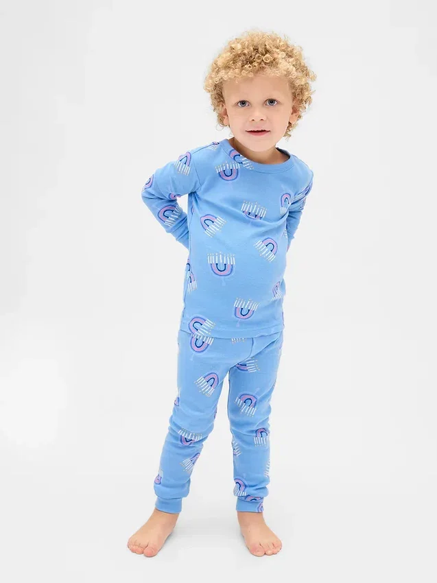 Bio-Pyjama-Set aus gebürsteter Baumwolle für Kinder und Babys