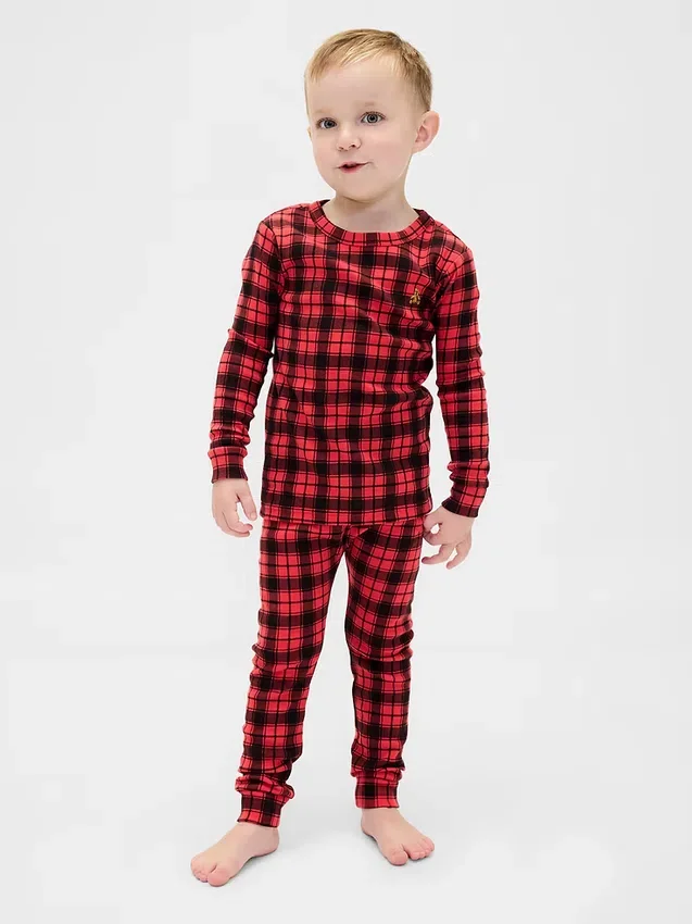 Bio-Pyjama-Set aus gebürsteter Baumwolle für Kinder und Babys