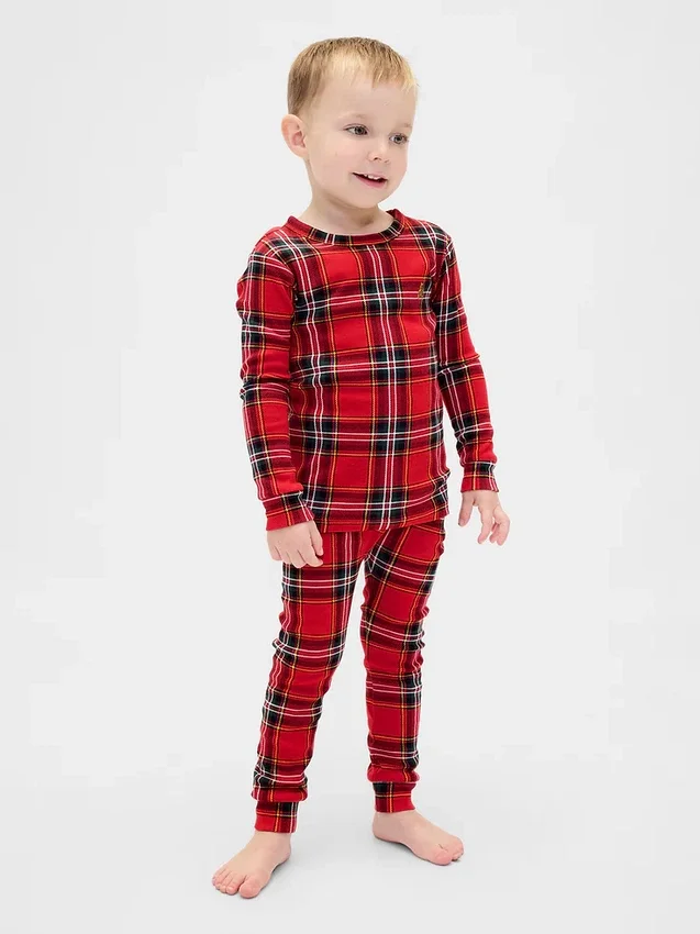 Bio-Pyjama-Set aus gebürsteter Baumwolle für Kinder und Babys