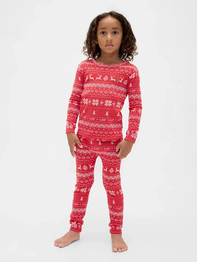 Bio-Pyjama-Set aus gebürsteter Baumwolle für Kinder und Babys