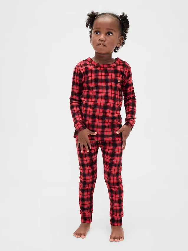Bio-Pyjama-Set aus gebürsteter Baumwolle für Kinder und Babys
