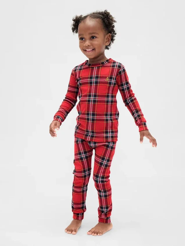 Bio-Pyjama-Set aus gebürsteter Baumwolle für Kinder und Babys
