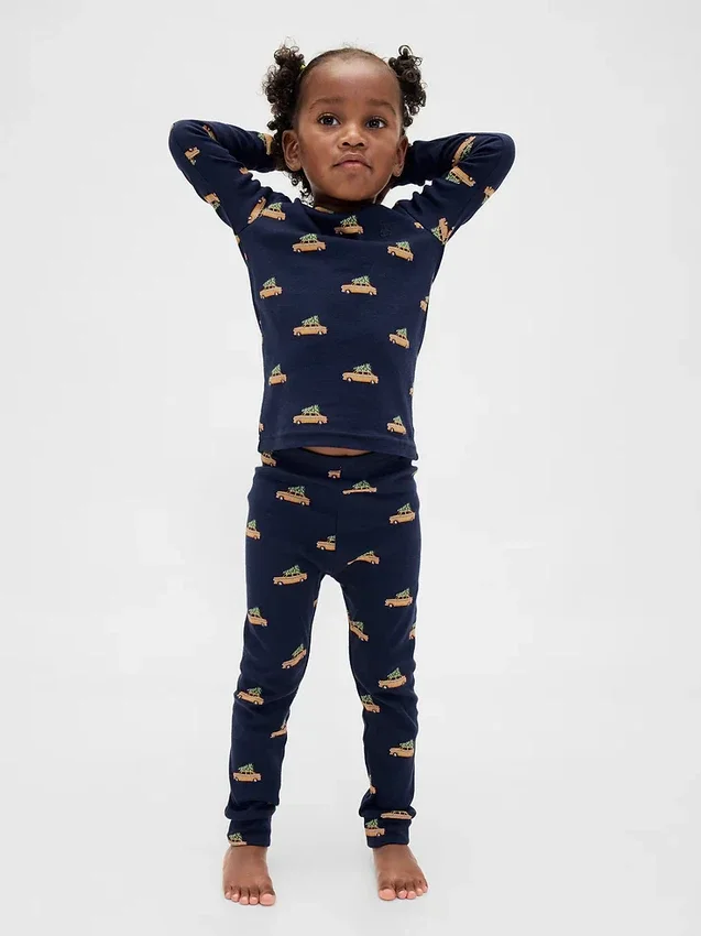 Bio-Pyjama-Set aus gebürsteter Baumwolle für Kinder und Babys