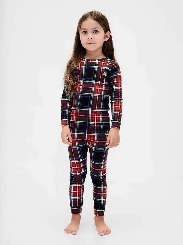 Bio-Pyjama-Set aus gebürsteter Baumwolle für Kinder und Babys