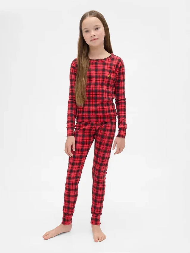Bio-Pyjama-Set aus gebürsteter Baumwolle für Kinder und Babys