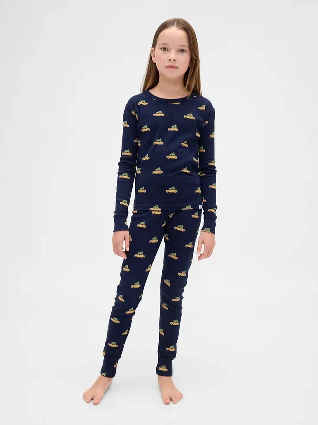 Bio-Pyjama-Set aus gebürsteter Baumwolle für Kinder und Babys