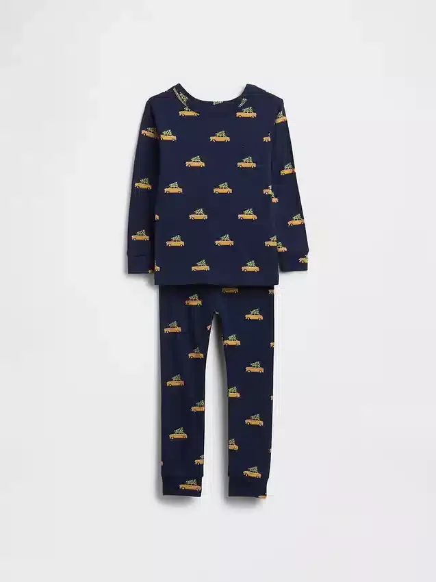 Bio-Pyjama-Set aus gebürsteter Baumwolle für Kinder und Babys