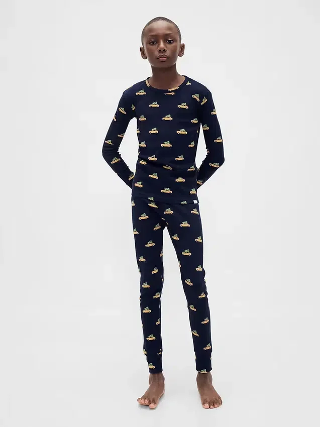 Bio-Pyjama-Set aus gebürsteter Baumwolle für Kinder und Babys