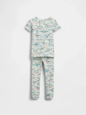 Bio-Pyjama-Set aus gebürsteter Baumwolle mit Dinosaurier-Motiv für Baby & Kleinkind