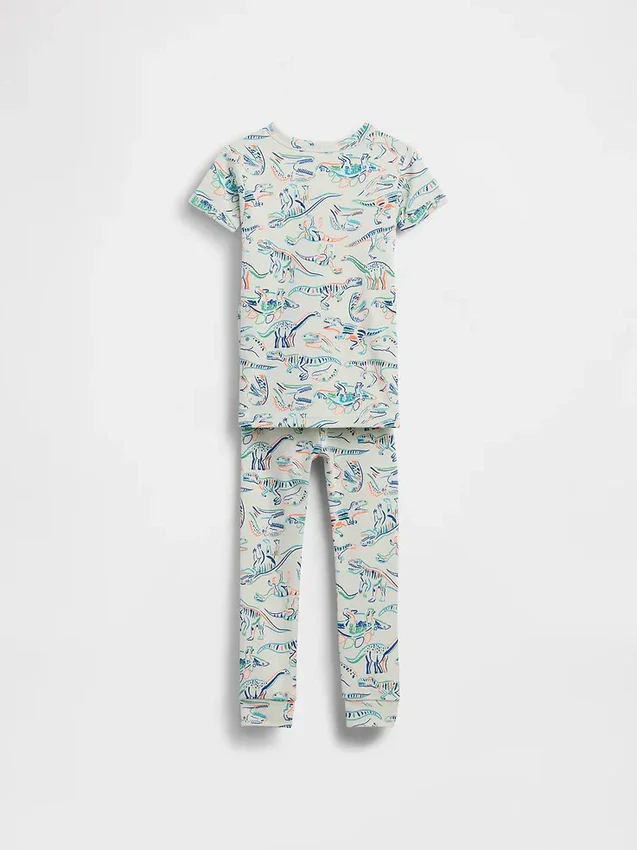 Bio-Pyjama-Set aus gebürsteter Baumwolle mit Dinosaurier-Motiv für Baby & Kleinkind