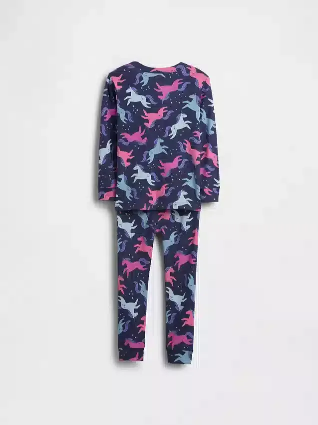 Bio-Pyjama-Set aus gebürsteter Baumwolle mit Einhorn-Motiv für Baby & Kleinkind