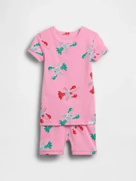 Bio-Pyjama-Set aus gebürsteter Baumwolle mit Hummer-Motiv für Baby & Kleinkind