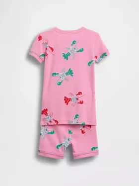 Bio-Pyjama-Set aus gebürsteter Baumwolle mit Hummer-Motiv für Baby & Kleinkind
