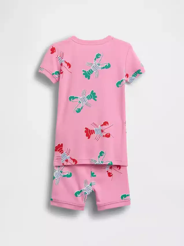 Bio-Pyjama-Set aus gebürsteter Baumwolle mit Hummer-Motiv für Baby & Kleinkind